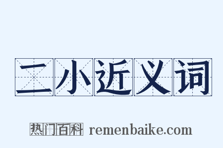 二小近义词是什么意思的图片